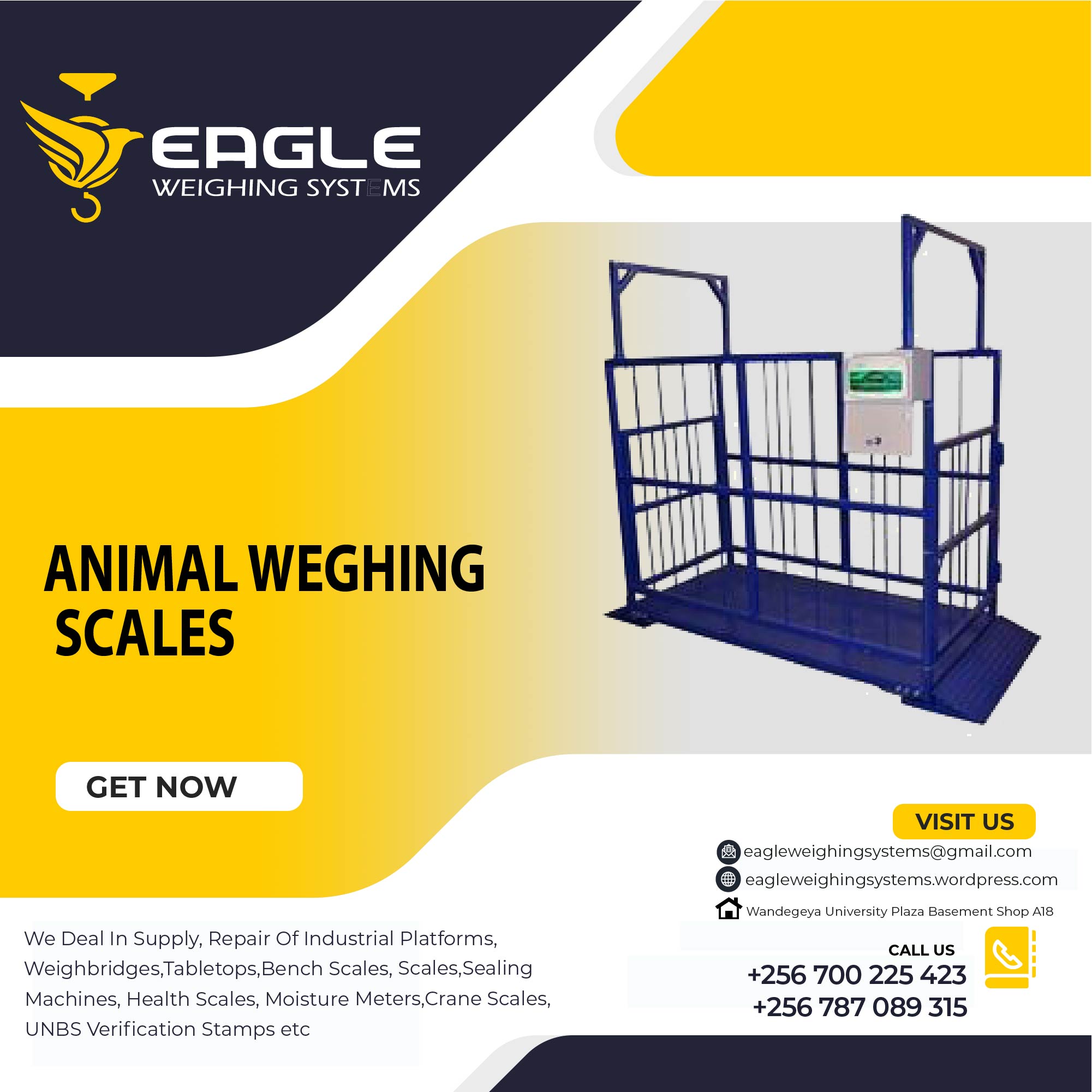 Animal weighing scales in Uganda
